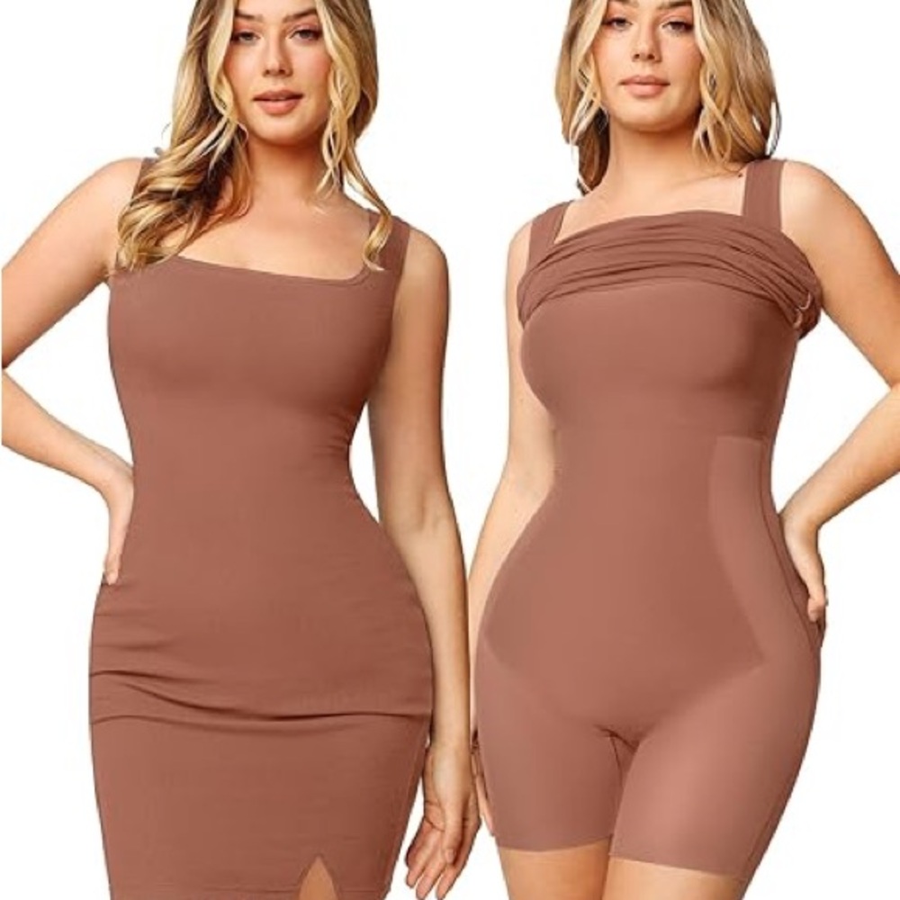 Popilush Brown Women's Shapewear Dress